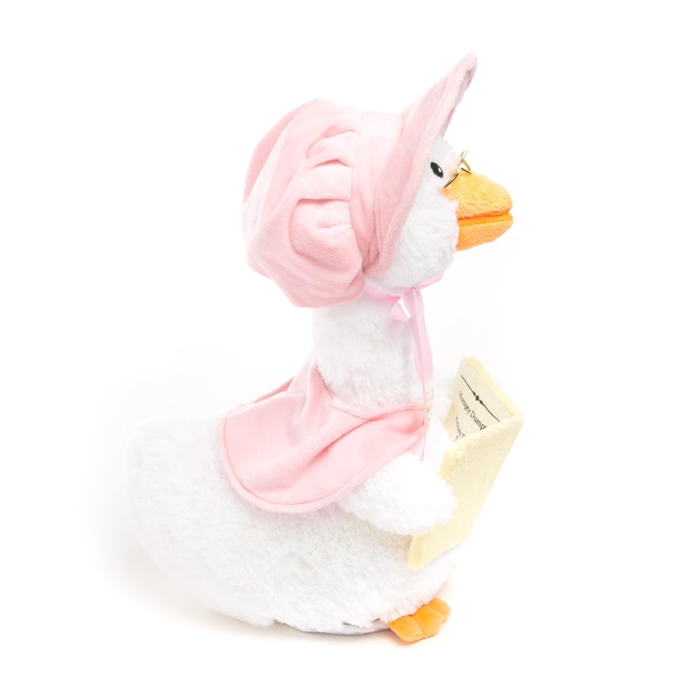Cuddle Barn Mother Goose Read-Along Pink Plush – Animated 7 Nursery Rhymes with Board Book, 14 Inches