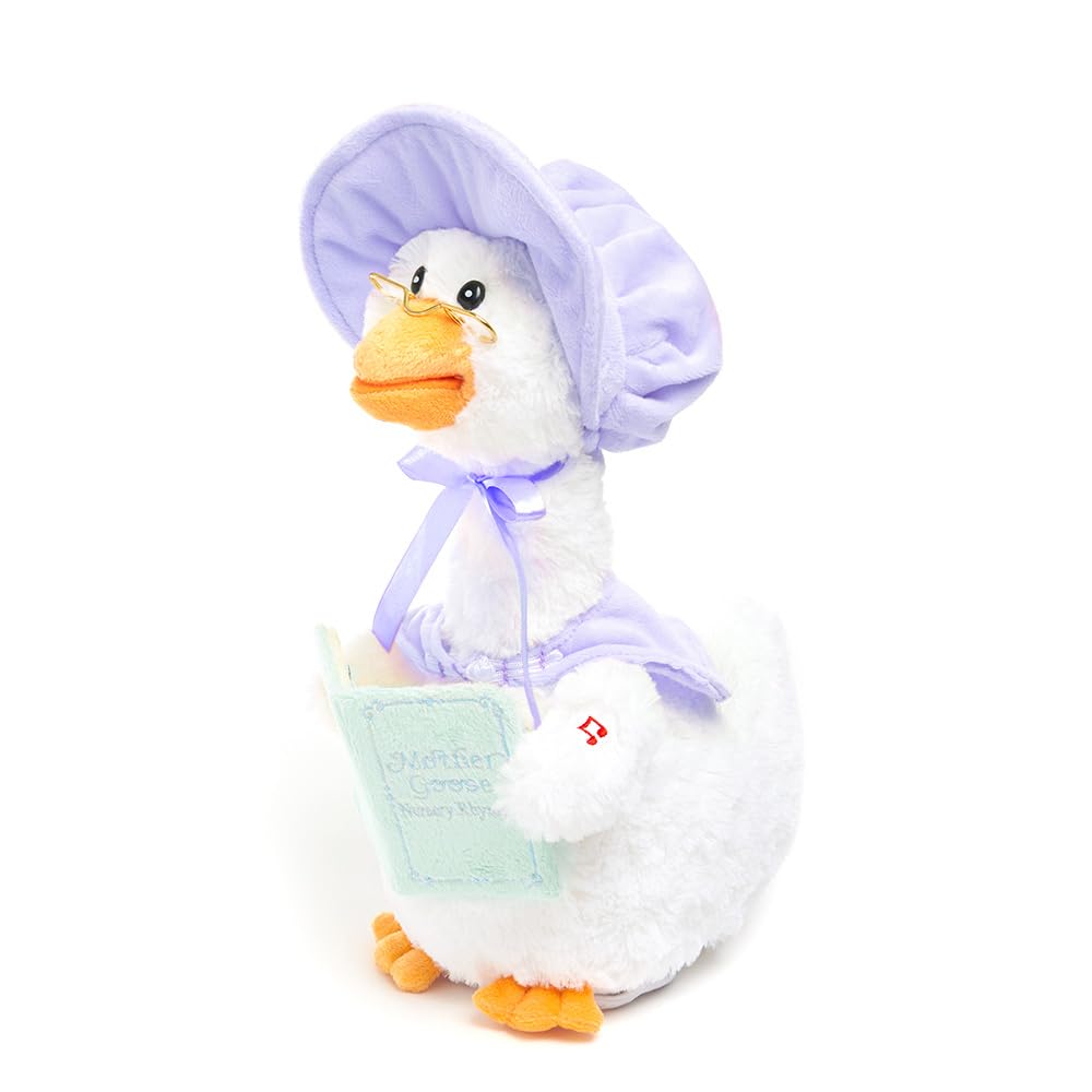 Cuddle Barn Mother Goose Read-Along (Periwinkle) – Animated Plush Recites 7 Nursery Rhymes