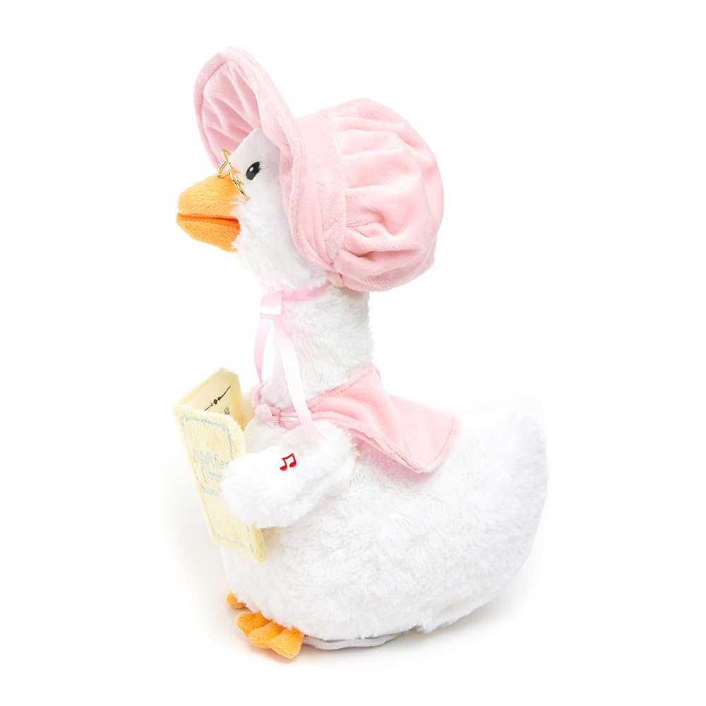 Cuddle Barn Mother Goose Read-Along Pink Plush – Animated 7 Nursery Rhymes with Board Book, 14 Inches