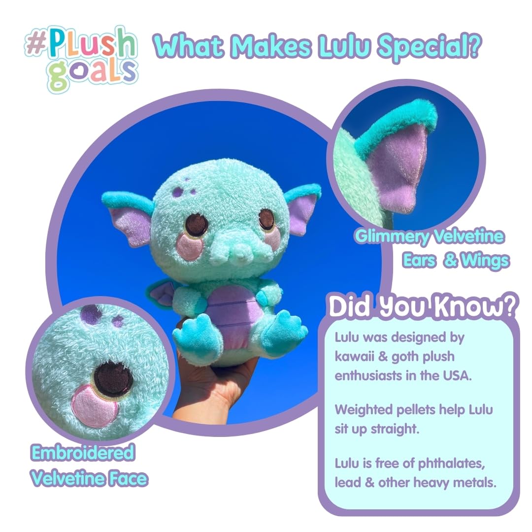 Cuddle Barn PlushGoals - Lulu The Curious Cthulhu | 10-Inch Cute Kawaii Soft Plush