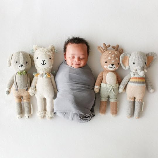 cuddle + kind Elliott The Fawn 13-Inch Hand-Knit Doll — 1 Doll = 10 Meals, Fair Trade, Heirloom Quality, Handcrafted in Peru, 100% Cotton Yarn