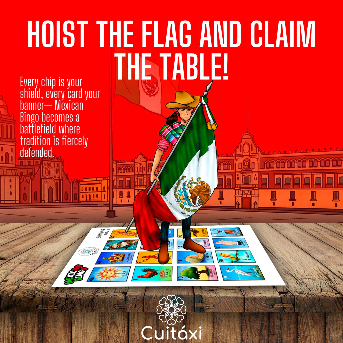 Cuitáxi Mexican Bingo Game – 100 Chips for 20 Players | Made in Mexico