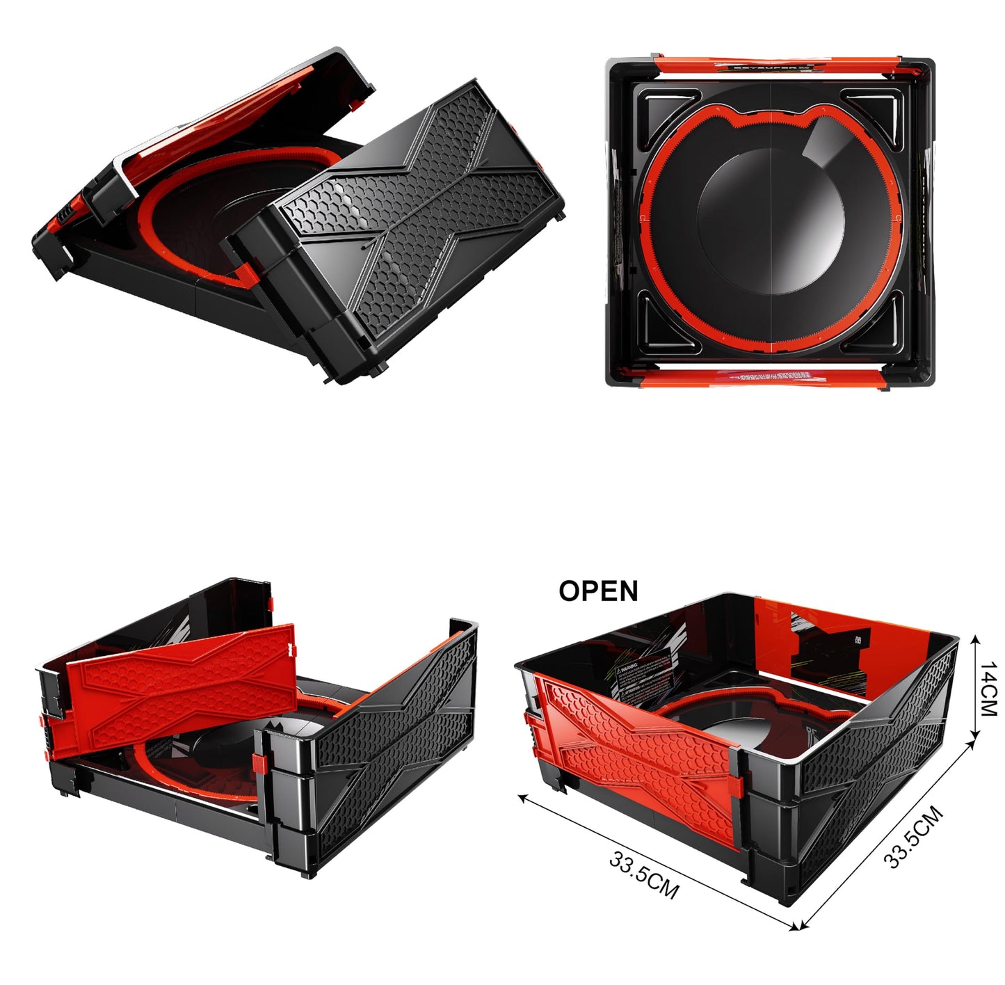Cunjxtan Burst Gyro All-in-One Portable Battle Arena – 4 Tops, 2 Launchers, 2 Handles (CX01-4A)