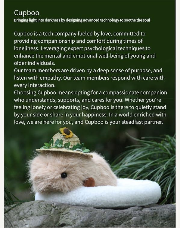 cupboo Interactive AI Plush Companion – Privacy-Safe Smart Robotic Pet (Khaki)