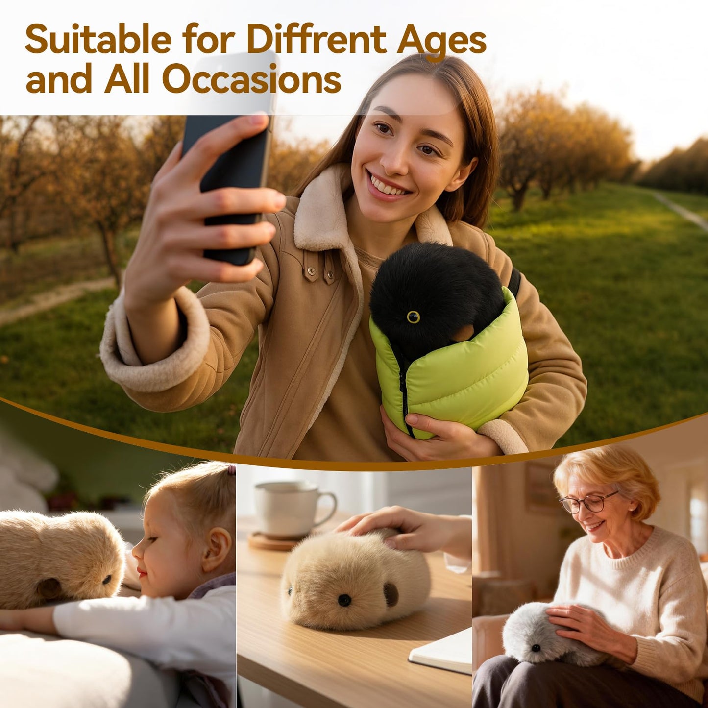 cupboo Interactive AI Plush Companion – Privacy-Safe Smart Robotic Pet (Khaki)