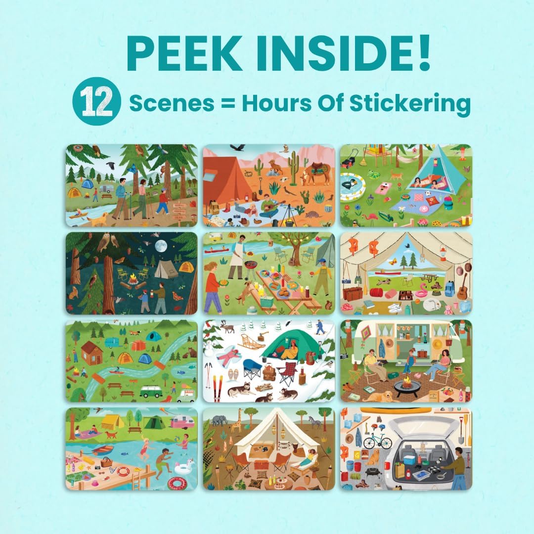 Cupkin Camping Sticker Book: 500+ Stickers & 12 Coloring Pages for Kids 2-8