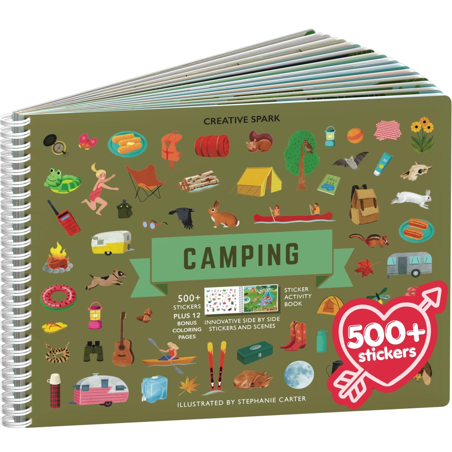 Cupkin Camping Sticker Book: 500+ Stickers & 12 Coloring Pages for Kids 2-8