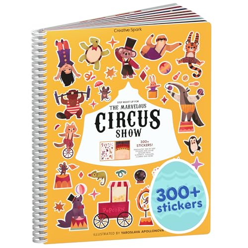 Cupkin Circus Show Sticker Book – 300+ Stickers for Travel & Play