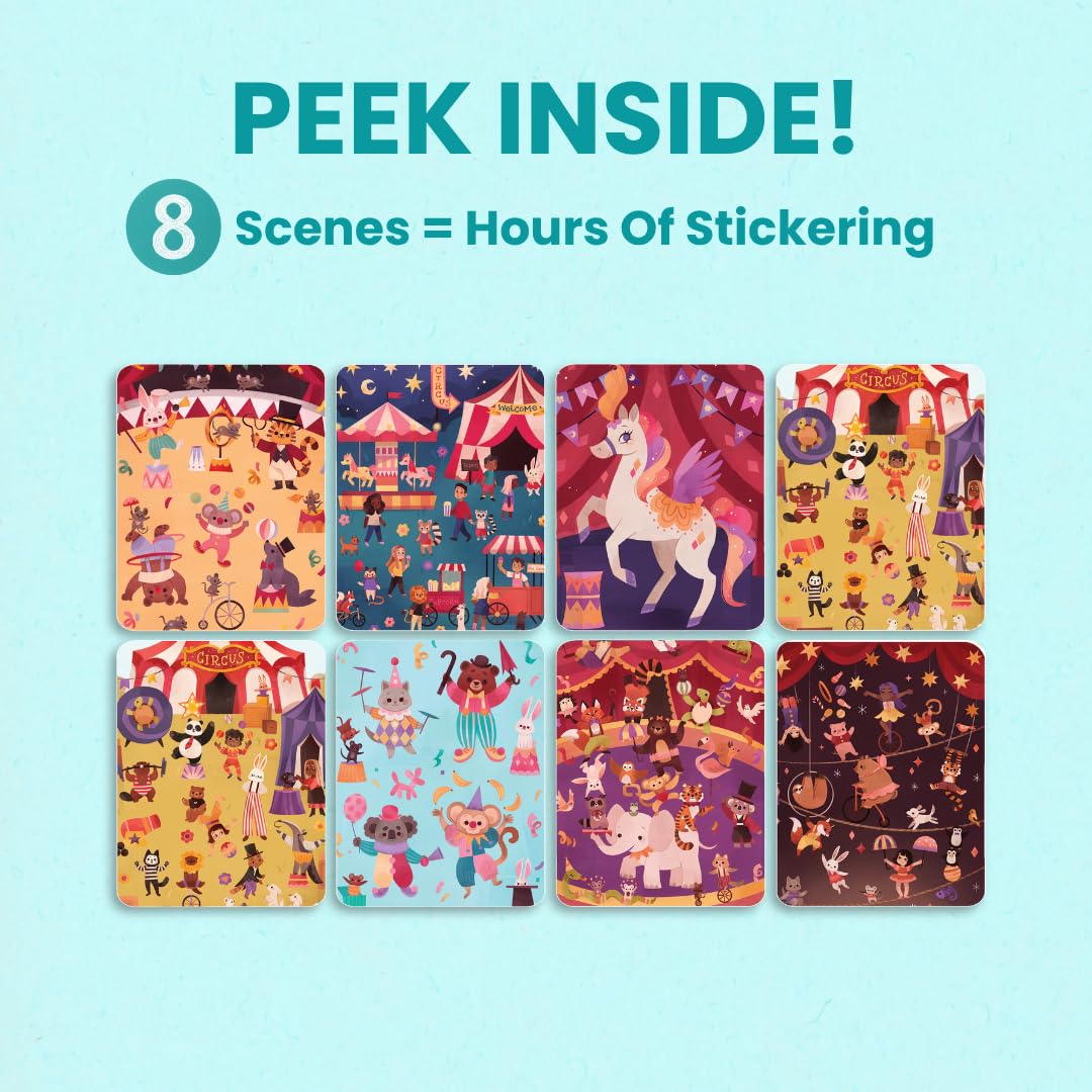 Cupkin Circus Show Sticker Book – 300+ Stickers for Travel & Play