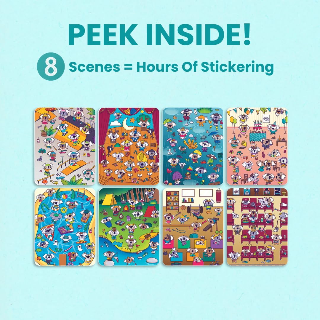Cupkin Koality Time: 300+ Sticker Book for Kids – Travel Coloring & Stickers (Ages 2-8)