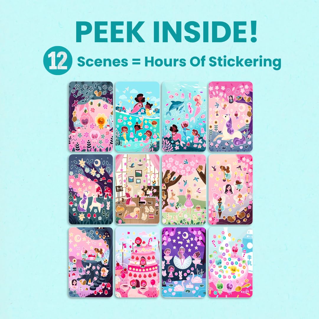 Cupkin Magical World Sticker Book: 500+ Stickers, 12 Scenes, Spiral-Bound (Ages 2-8)