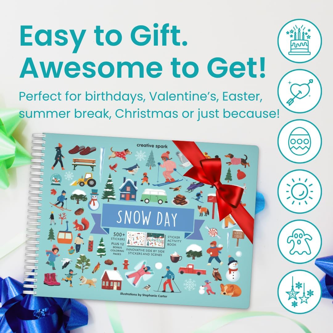 Cupkin Snow Day Sticker Book for Kids | 500+ Winter Activities