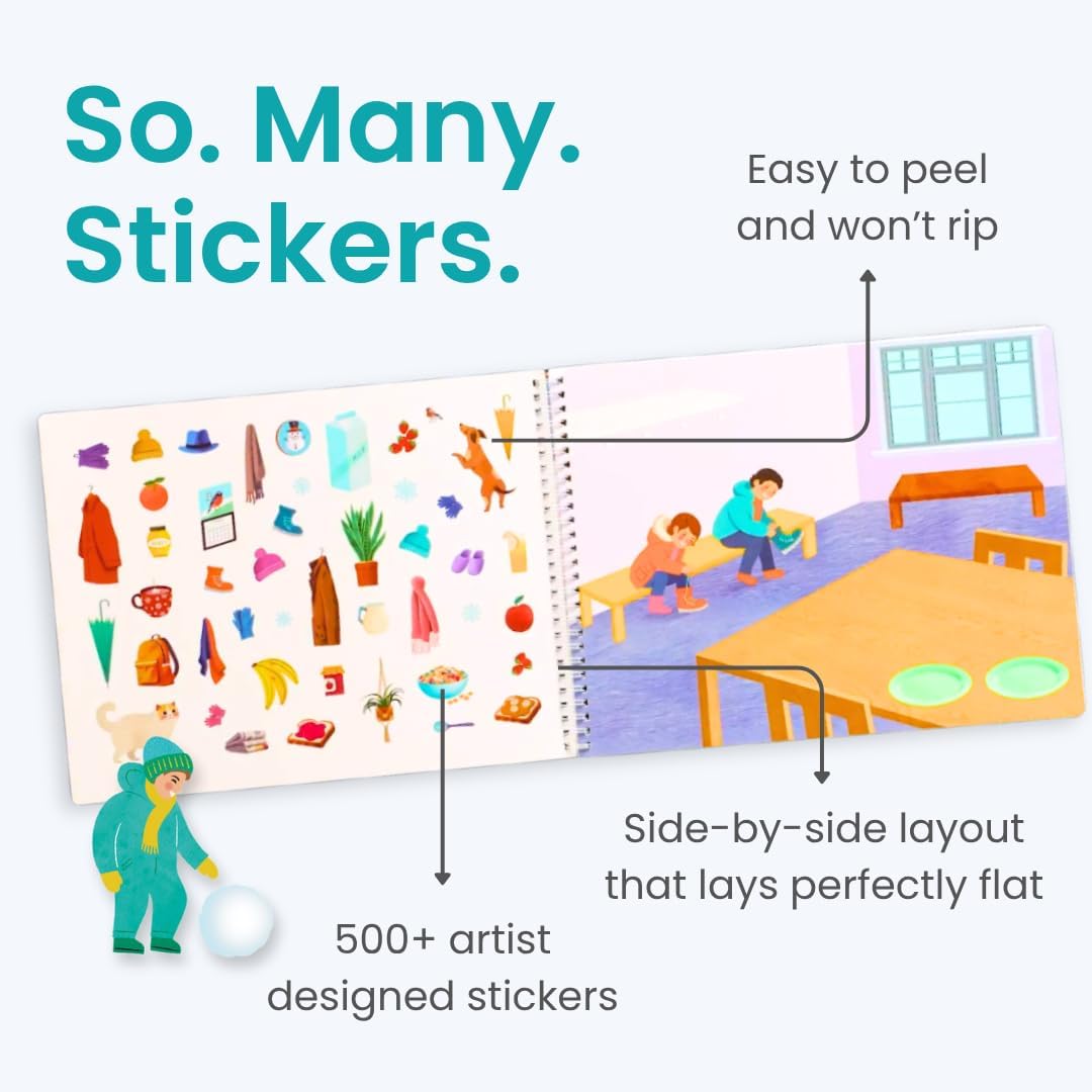 Cupkin Snow Day Sticker Book for Kids | 500+ Winter Activities