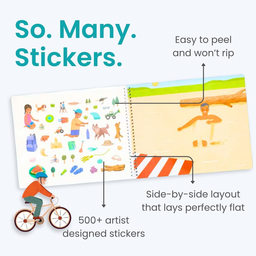 Cupkin Spending Time with Grandpa Sticker Book - 500+ Stickers, 12 Scenes for Kids 2-8