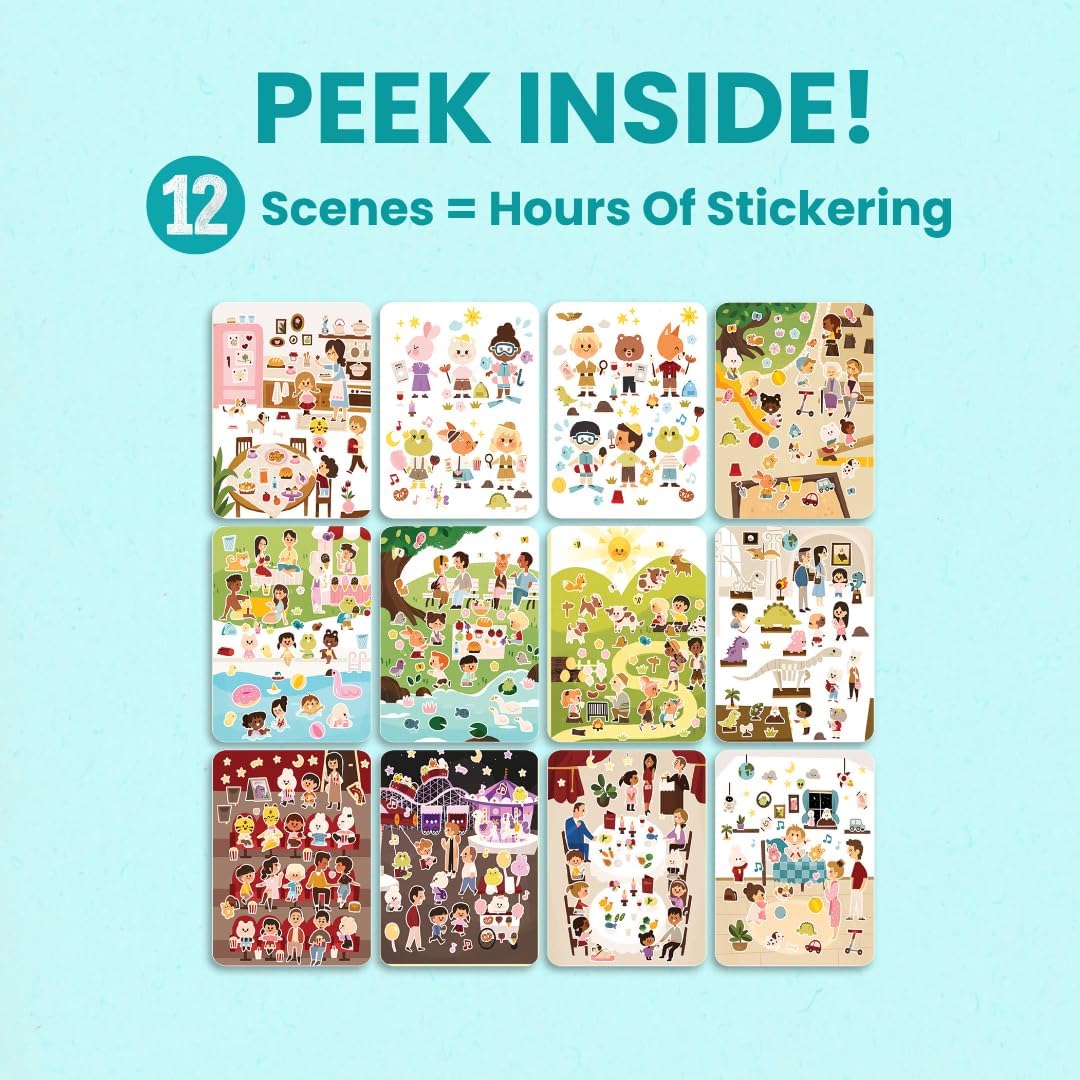Cupkin Together with You: 500+ Sticker Book for Kids 2-8 — 12 Coloring Pages