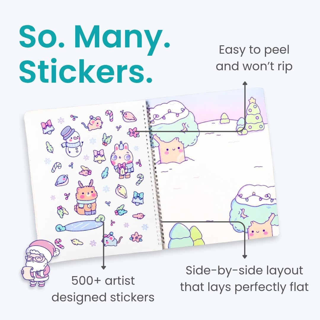 Cupkin Winter Wonderland 500+ Sticker Book for Kids | Travel Activity & Coloring