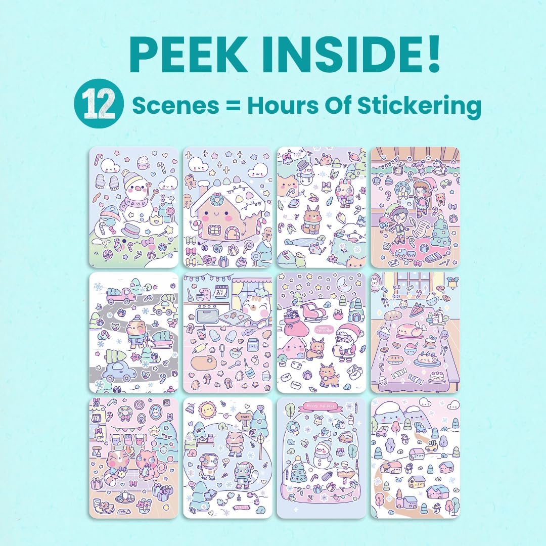 Cupkin Winter Wonderland 500+ Sticker Book for Kids | Travel Activity & Coloring