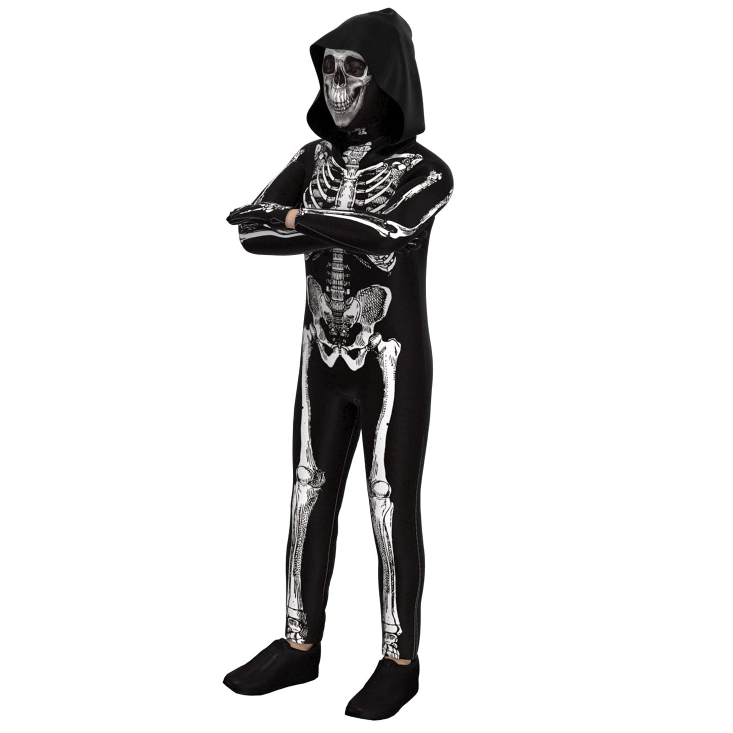Cupohus Skeleton Jumpsuit – Halloween Costume (Unisex) 2023 Size Update
