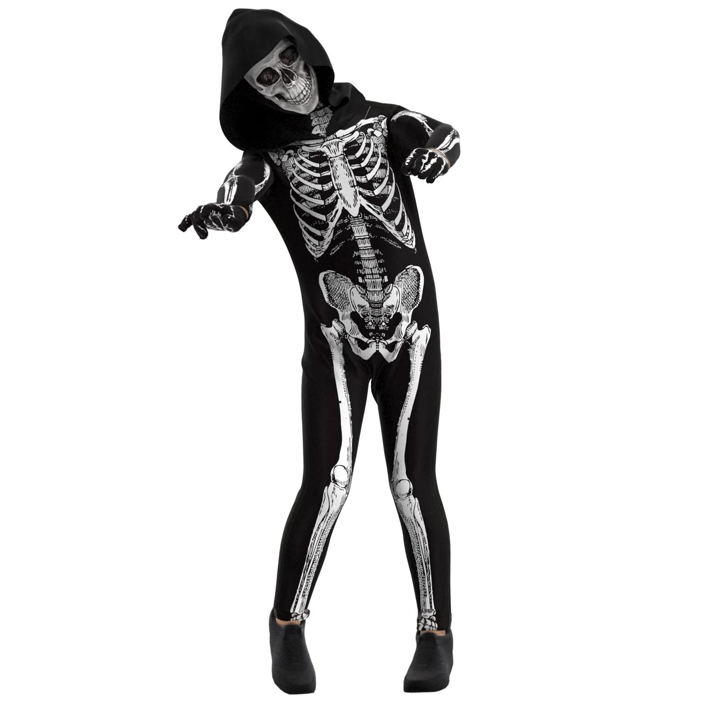 Cupohus Skeleton Jumpsuit – Halloween Costume (Unisex) 2023 Size Update