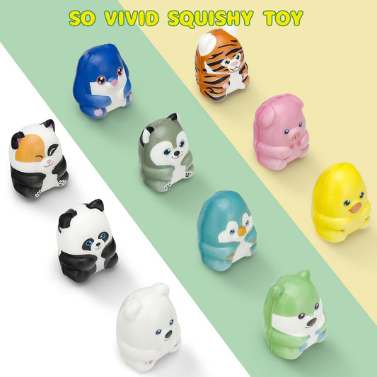 Curibble 10 Packs Party Favors & Easter Basket Stuffers – Slow Rising Squishies for Kids