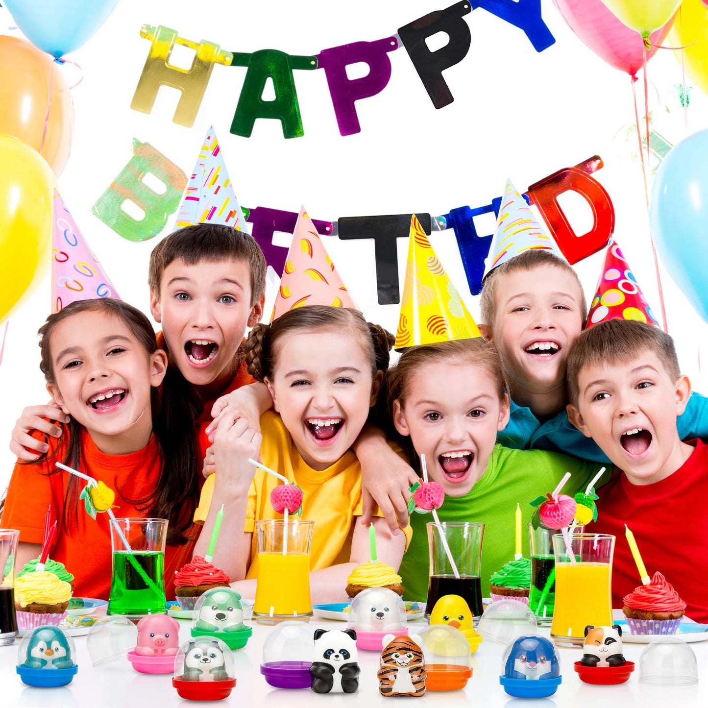 Curibble 10 Packs Party Favors & Easter Basket Stuffers – Slow Rising Squishies for Kids