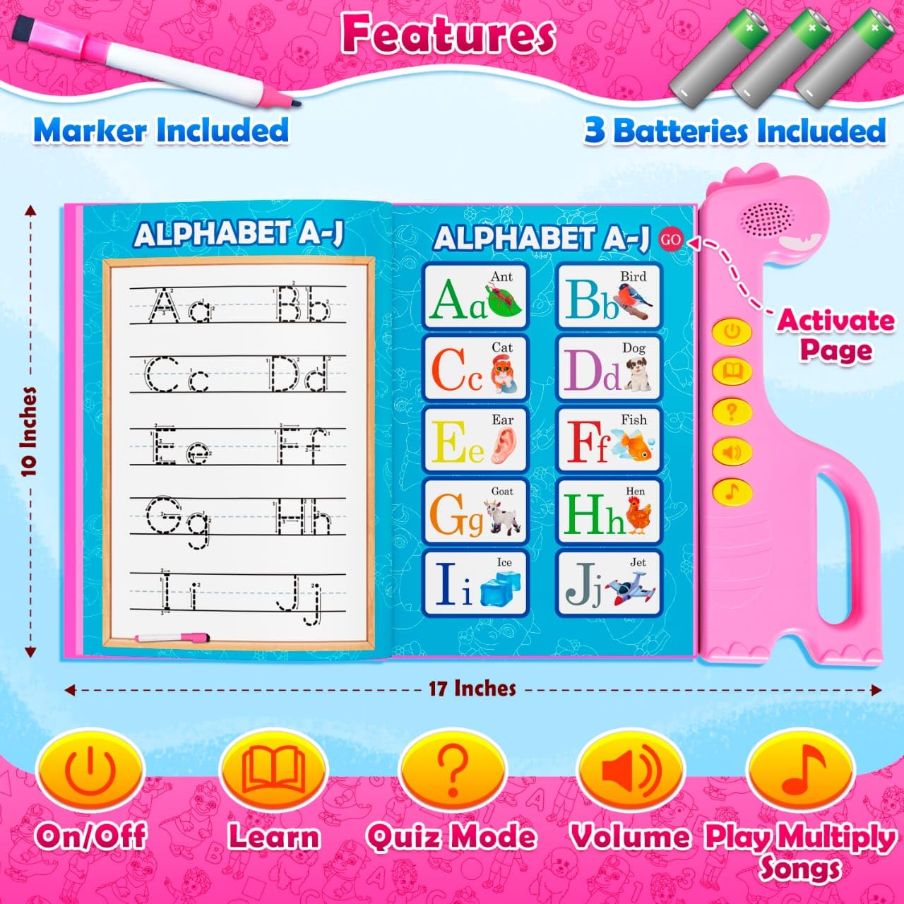 Curious 2 Learn ABC Sound Book for Toddlers 3–5 – Bilingual English & Spanish