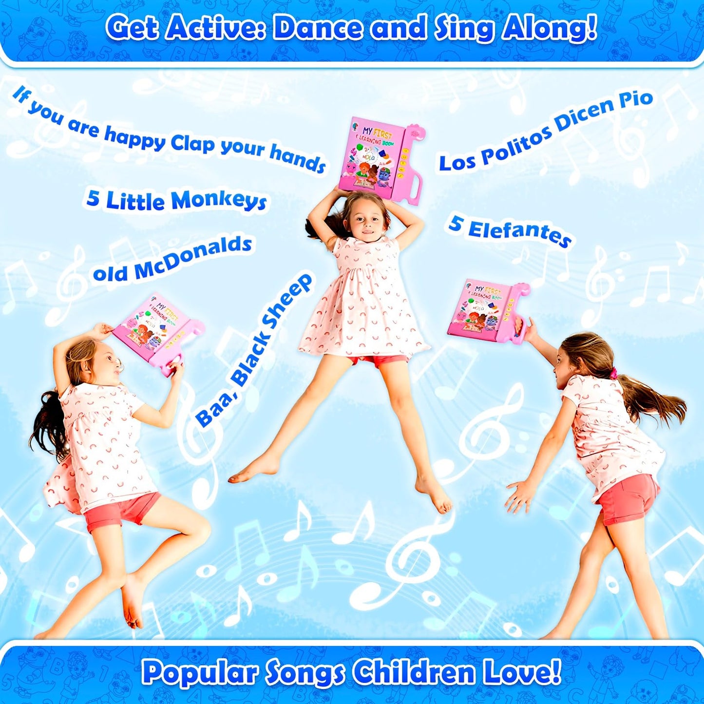 Curious 2 Learn ABC Learning for Toddlers – Bilingual English & Spanish Sound Book | Preschool Activities
