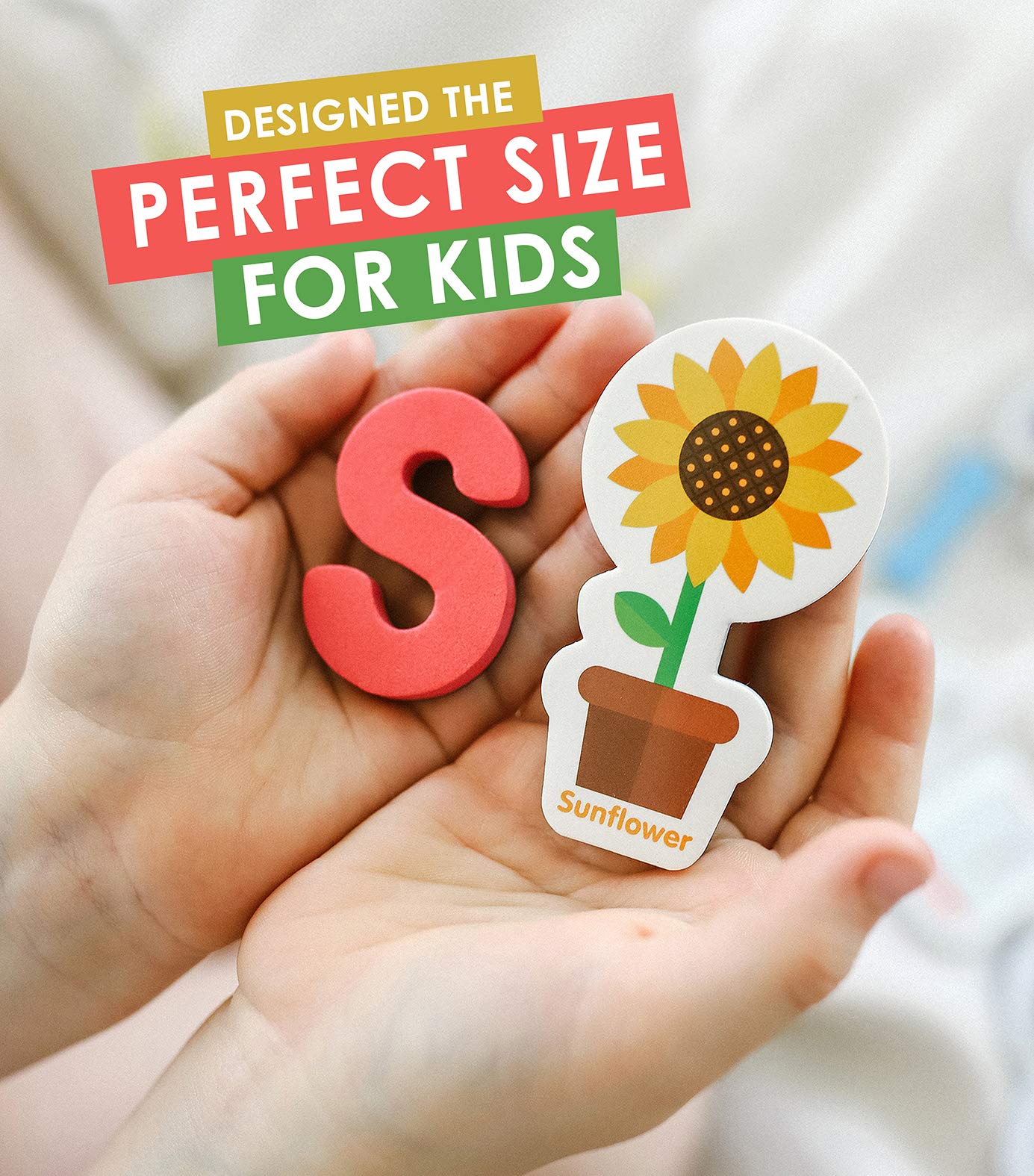 Curious Columbus Magnetic Objects & Letters – 78 Foam Magnets (52 Pictures, 26 A–Z) | Preschool Educational Toy