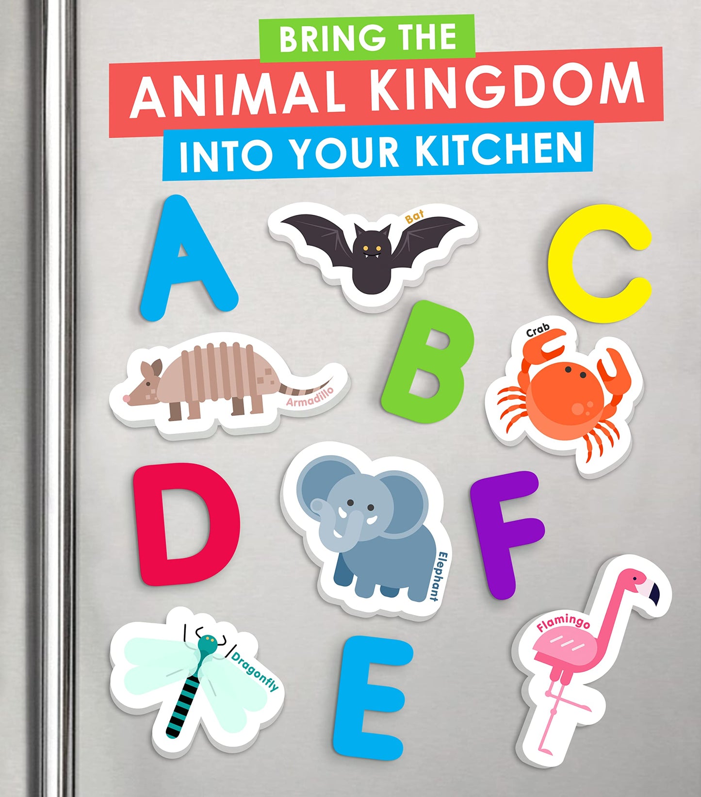 Curious Columbus Toddler Magnets – 52 Animal & Alphabet Fridge Magnets