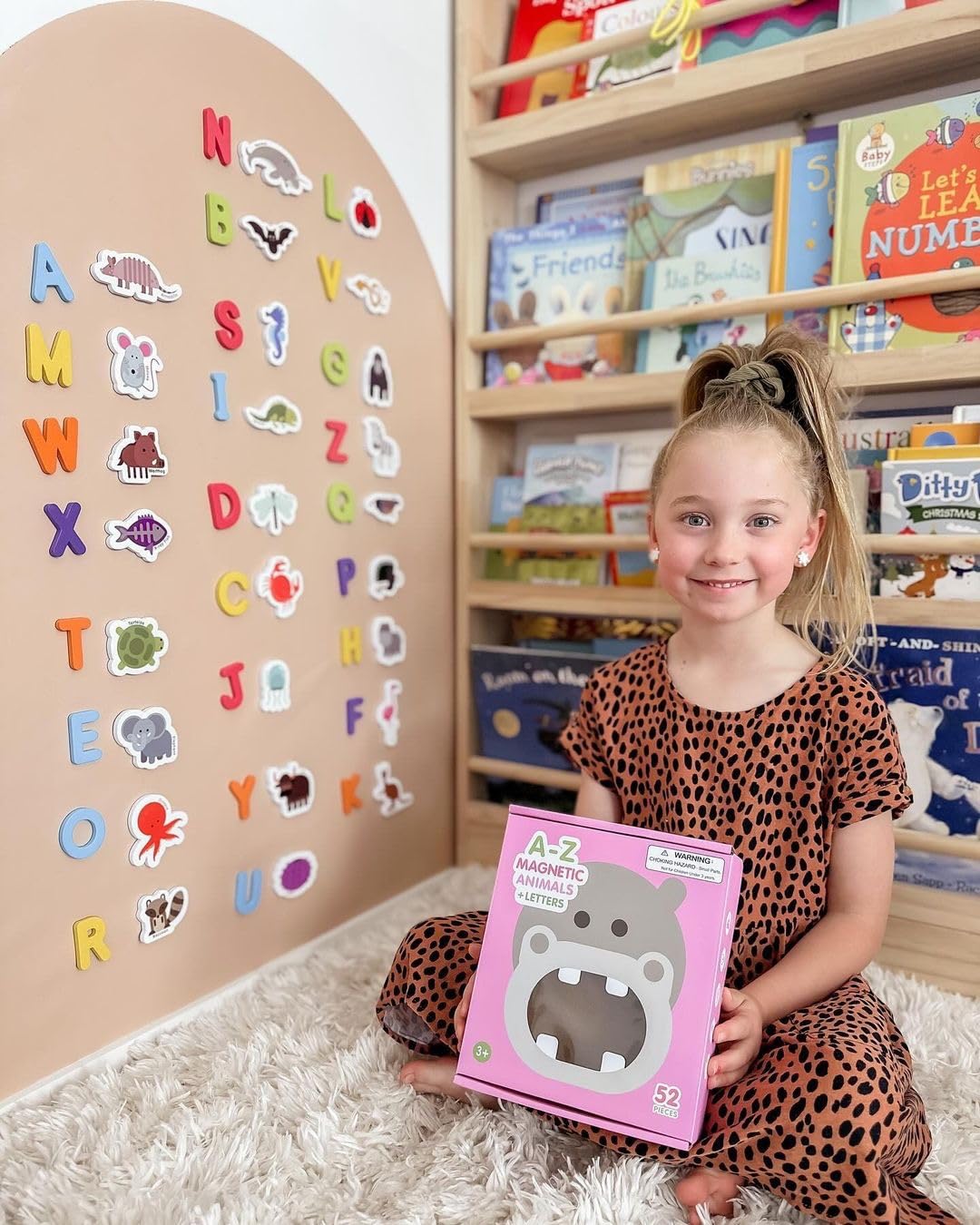 Curious Columbus Toddler Magnets – 52 Animal & Alphabet Fridge Magnets