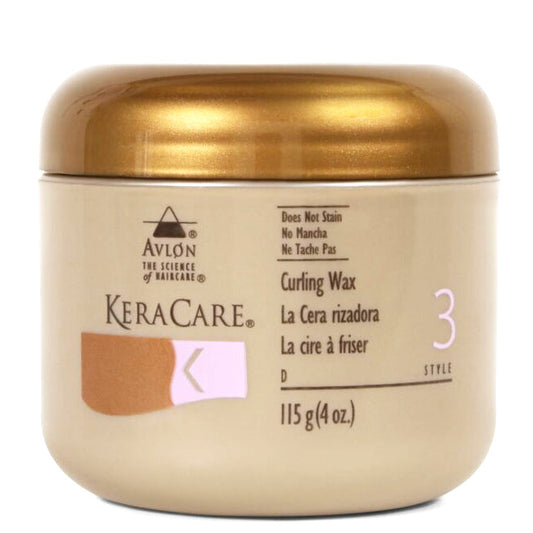 Keracare Curling Wax 4 oz / 118 ml - For Crisp, Defined Curls & Frizz Control