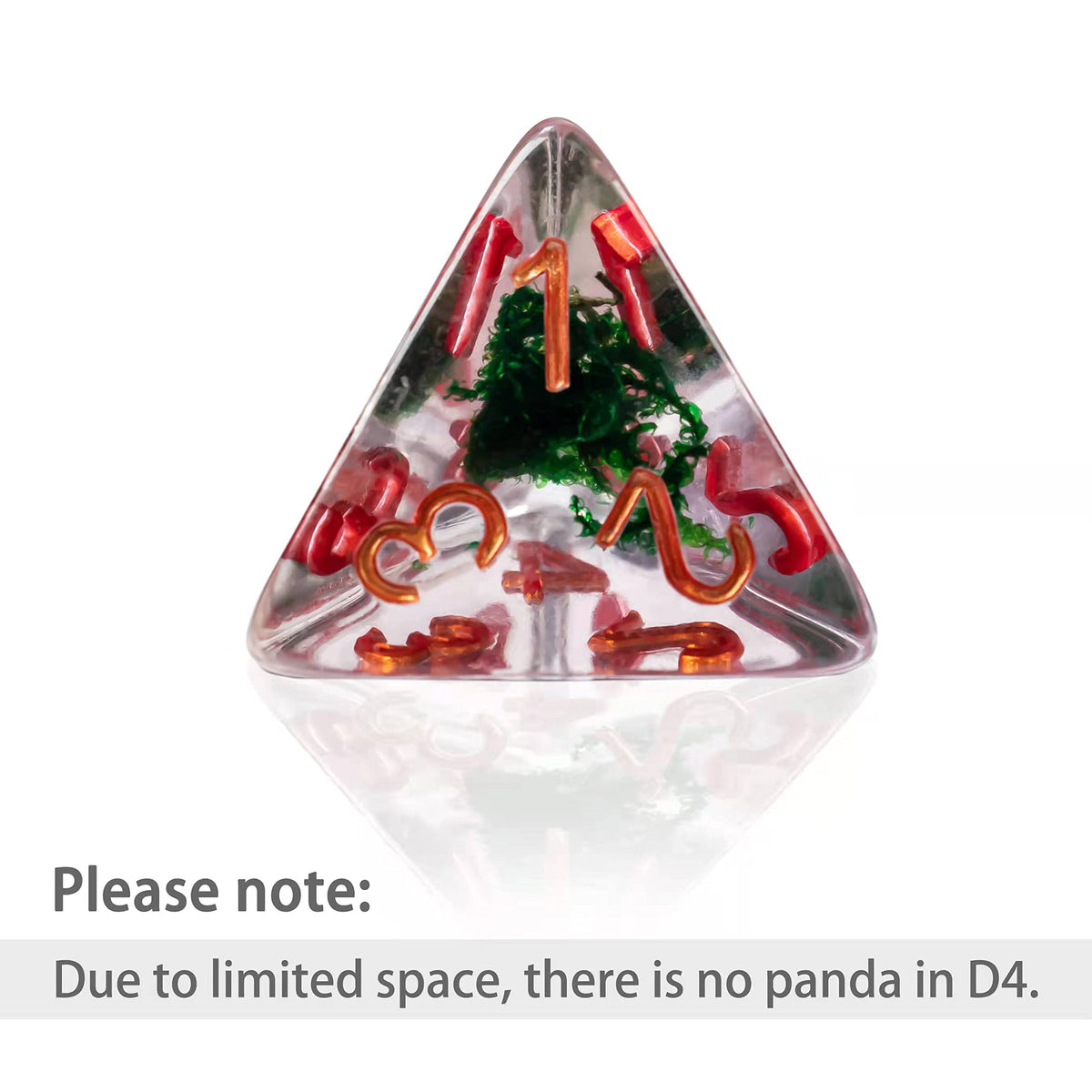 Cusdie 7-Die DND Dice Set – Panda Inside Resin Polyhedral Dice