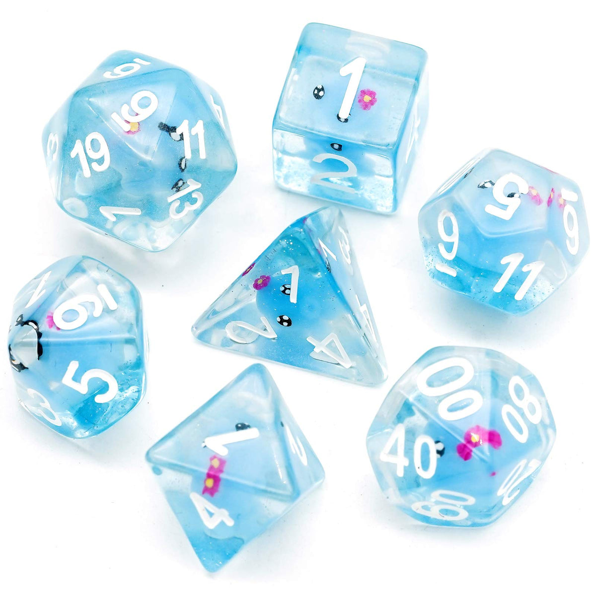 Cusdie 7-Die DND Dice Set – Octopus-Inside Polyhedral Dice for D&D & RPG