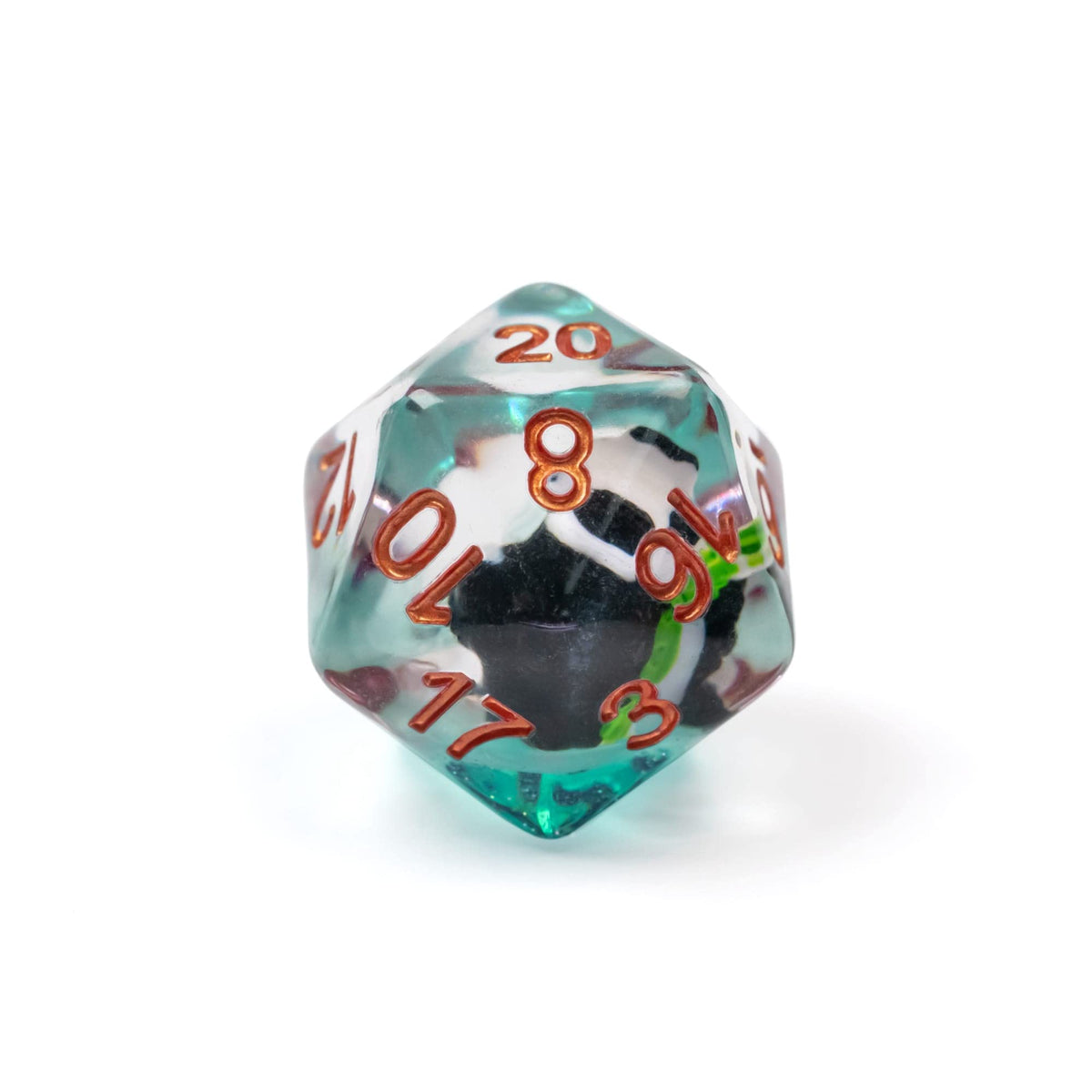 Cusdie 7-Die DND Dice Set – Panda Inside Resin Polyhedral Dice