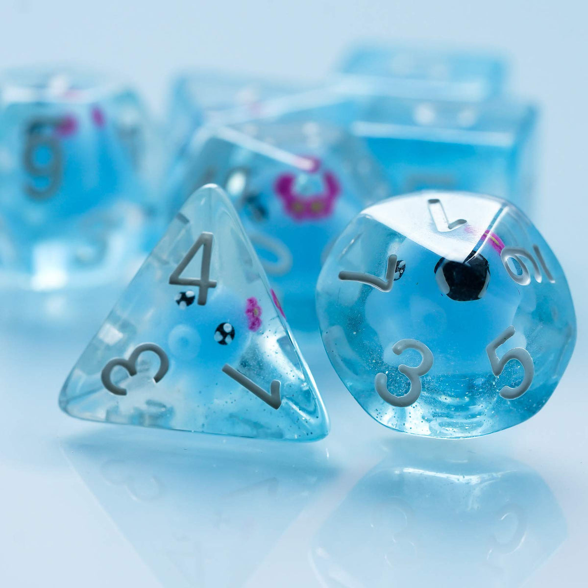 Cusdie 7-Die DND Dice Set – Octopus-Inside Polyhedral Dice for D&D & RPG