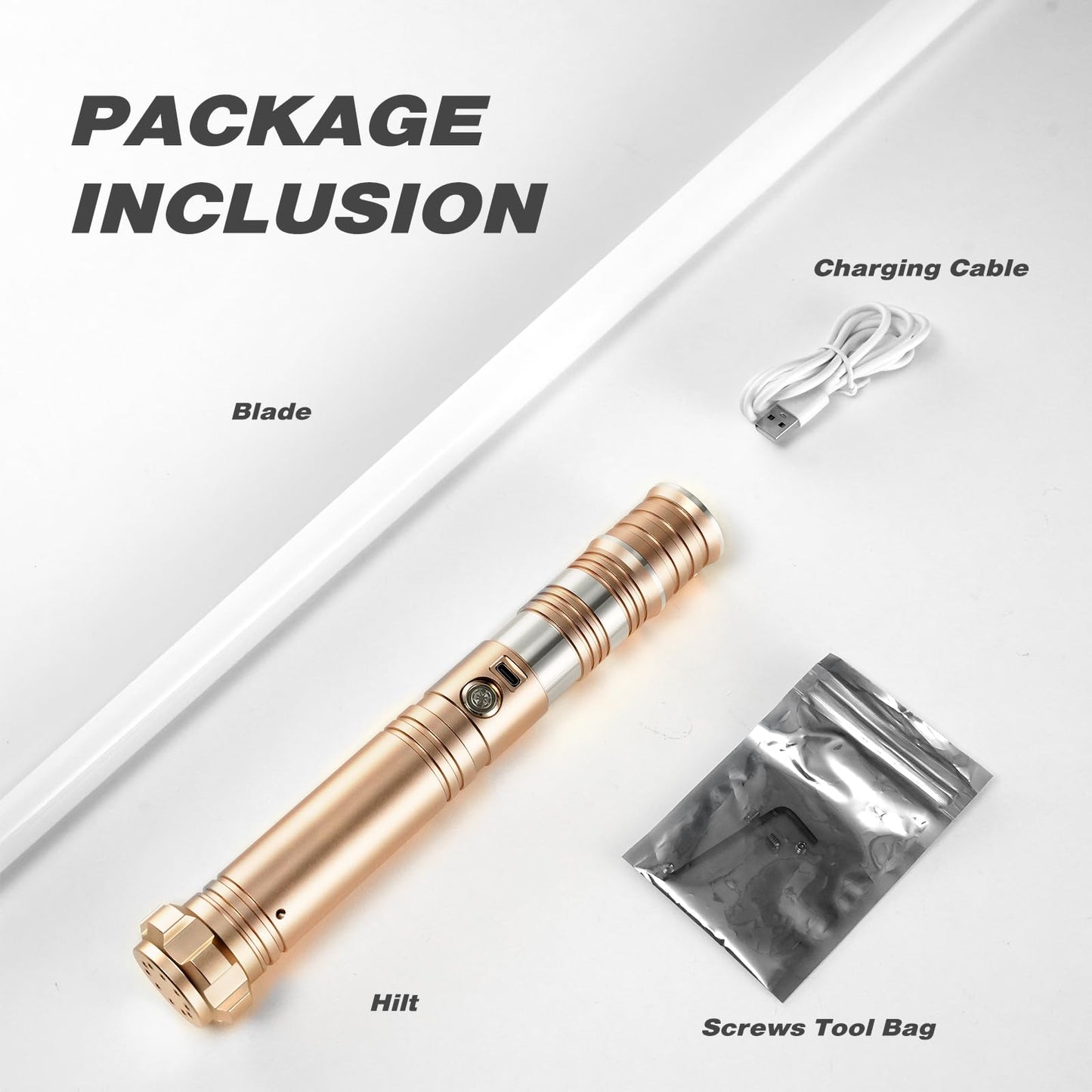Custom Saber RGB Light Saber – 12 Colors, Metal Hilt, 4 Sound Fonts, Rechargeable, Dueling Ready