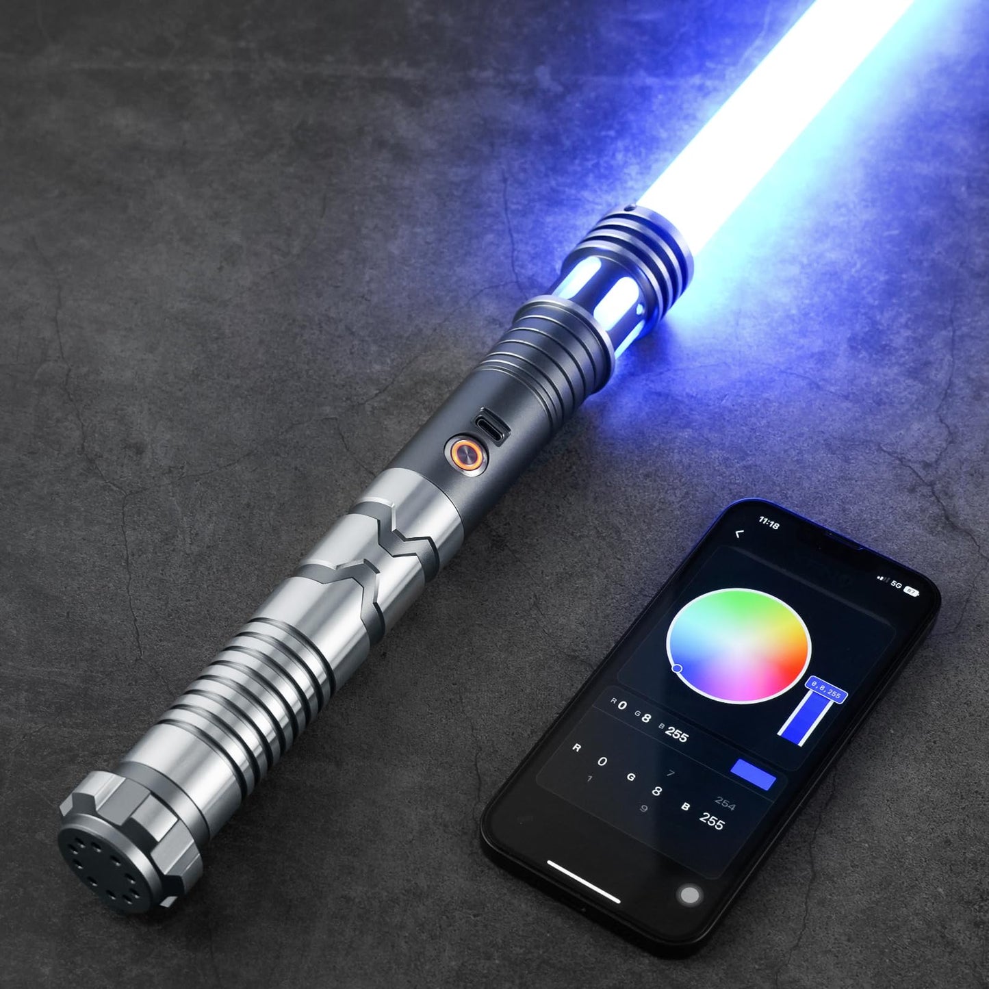 CUSTOM SABER Upgrade Smooth Swing XRGB 3.0 — Motion-Control Light Saber with 16 Fonts & Infinite Color