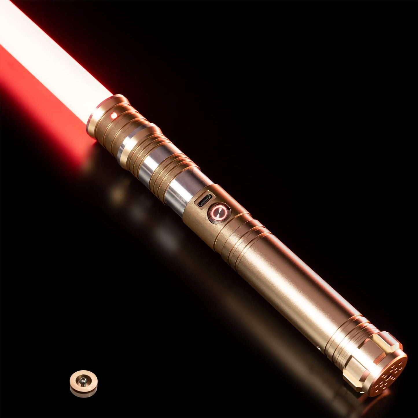 Custom Saber RGB Light Saber – 12 Colors, Metal Hilt, 4 Sound Fonts, Rechargeable, Dueling Ready