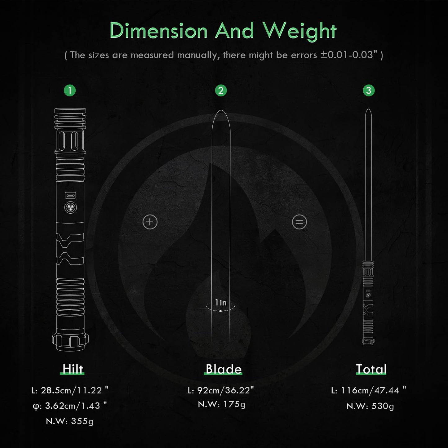 CUSTOM SABER Upgrade Smooth Swing XRGB 3.0 – Motion-Control Light Saber with 16 Sound Fonts