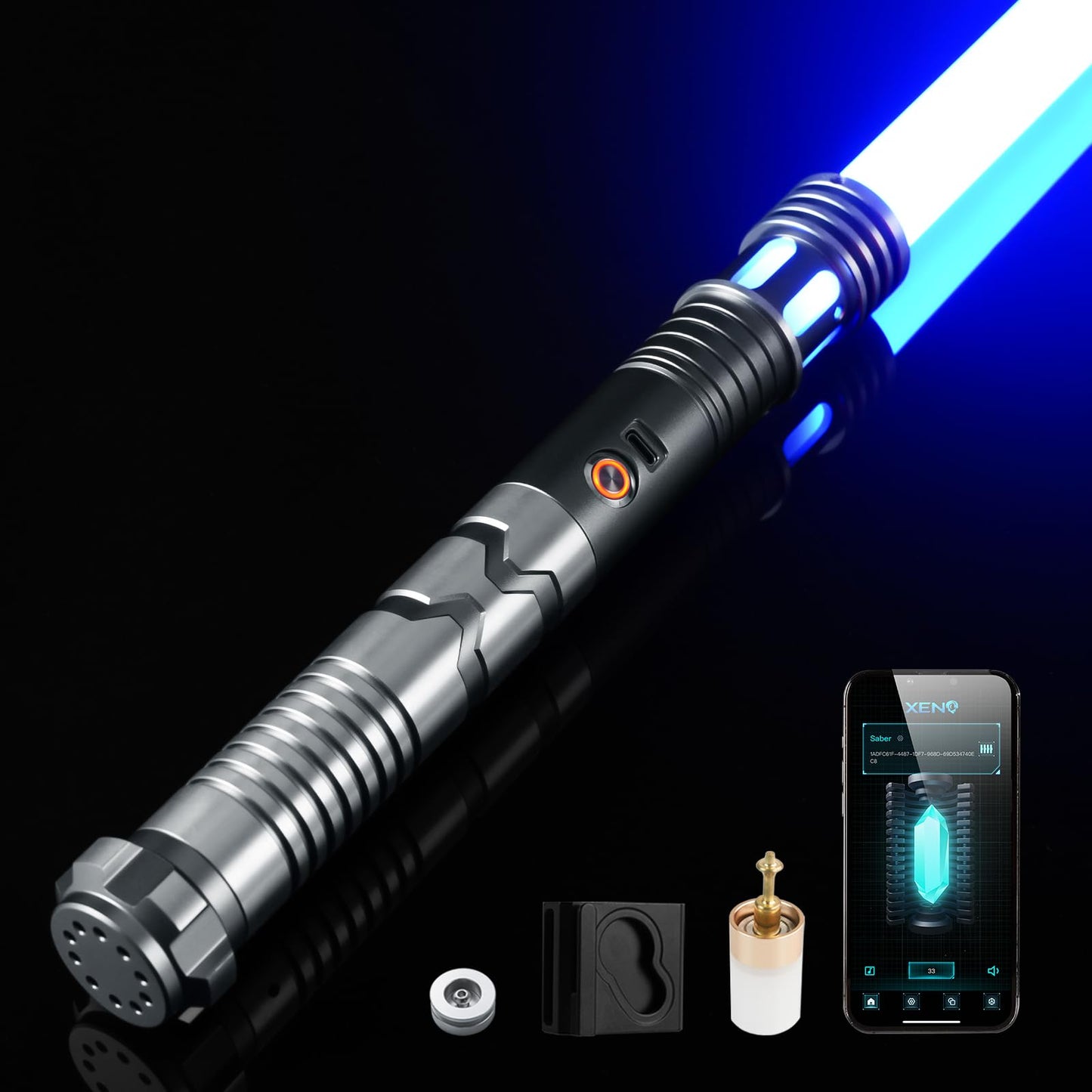 CUSTOM SABER Upgrade Smooth Swing XRGB 3.0 — Motion-Control Light Saber with 16 Fonts & Infinite Color
