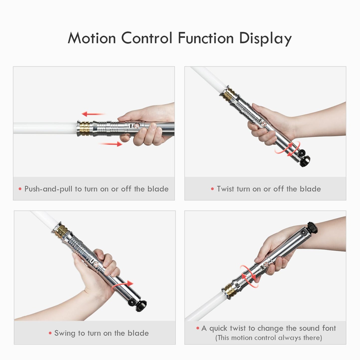 CUSTOM SABER Upgrade XRGB 3.0 Motion Control Light Saber – 16 Fonts