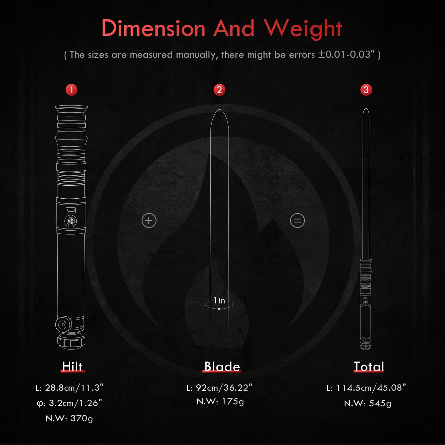 CUSTOM SABER Upgrade XRGB 3.0 Motion Control Light Saber – 16 Fonts