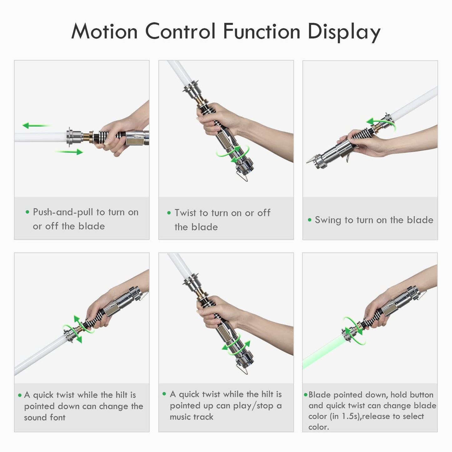 CUSTOM SABER Xenopixel 3.0 Light Saber — 34 Sound Fonts, Motion Control, Infinite Color, Stand
