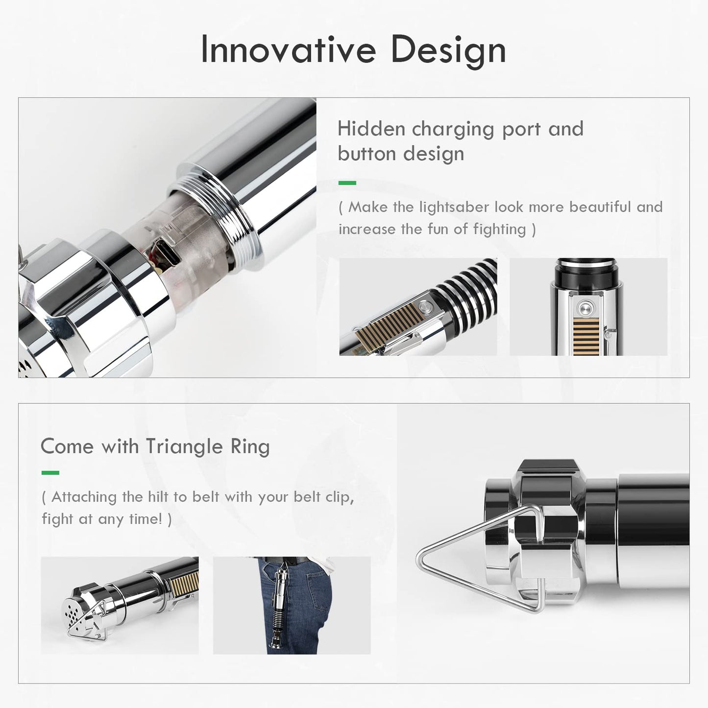 CUSTOM SABER Xenopixel 3.0 Light Saber — 34 Sound Fonts, Motion Control, Infinite Color, Stand