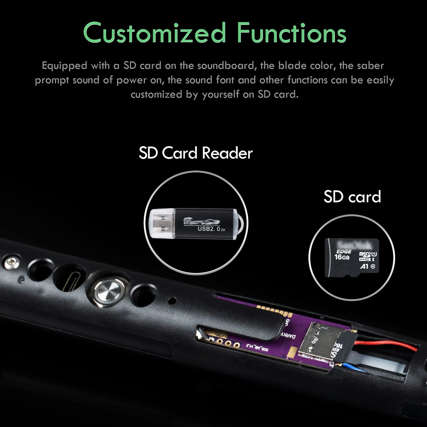 CUSTOM SABER Xenopixel 3.0 Light Saber — 34 Sound Fonts, Motion Control, Infinite Color, Stand