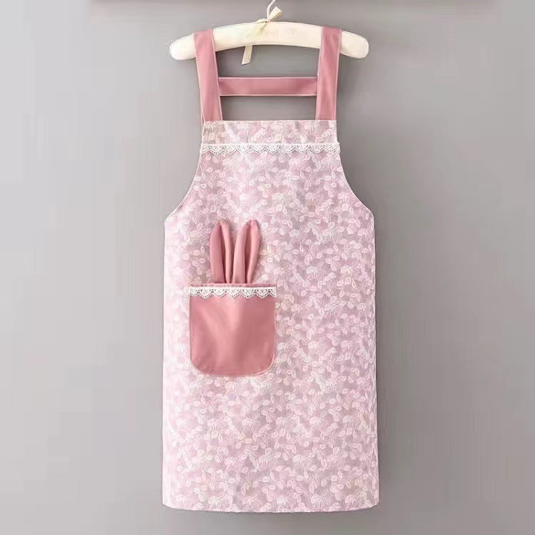 Cute Rabbit Ears Korean Style Cooking Apron