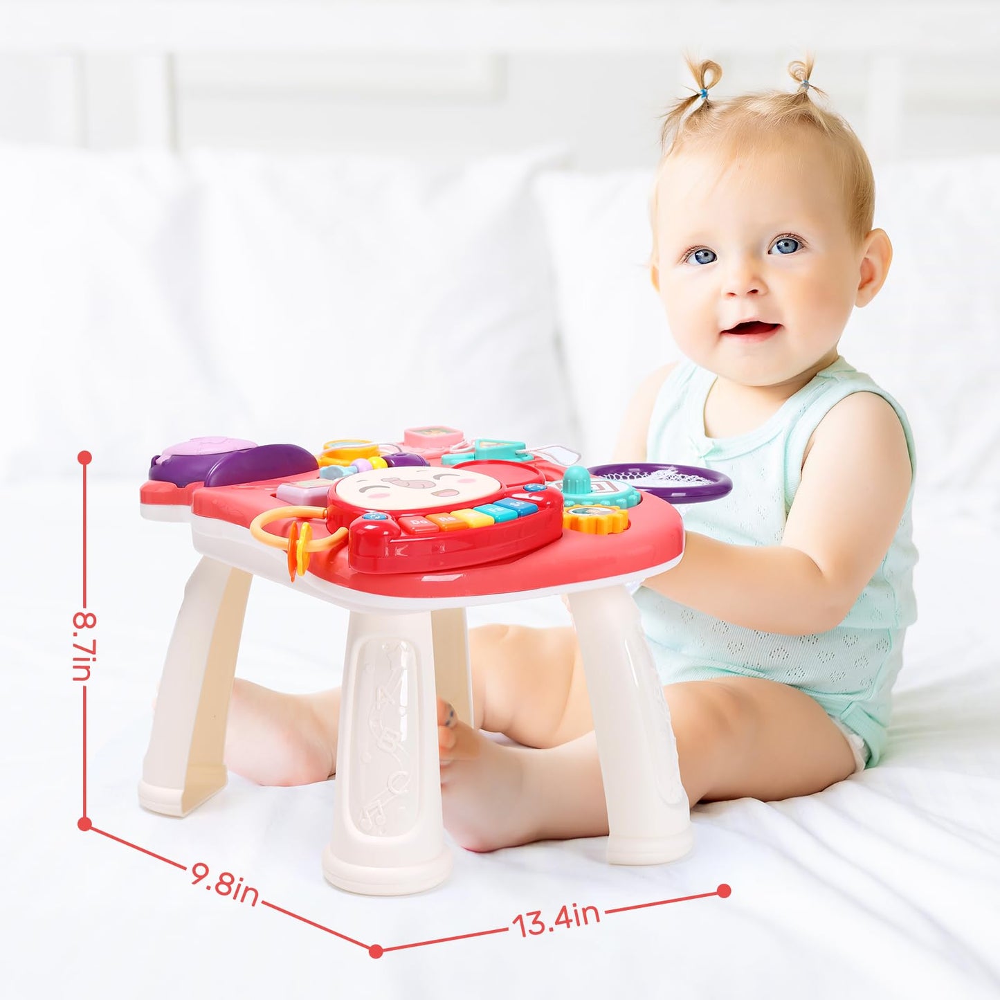 CUTE STONE Baby Walker — 2 in 1 Sit-to-Stand Learning Walker & Activity Center