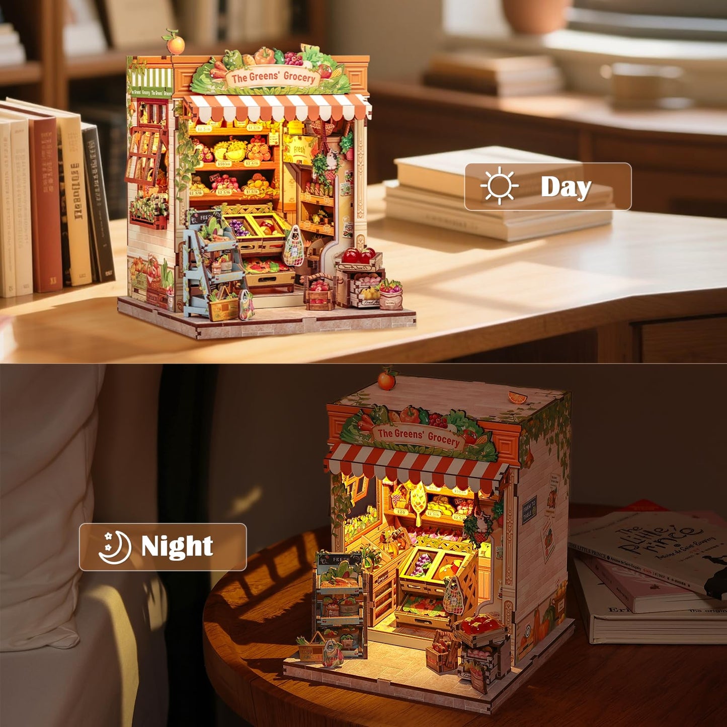 CUTEBEE Book Nook Kit – The Greens’ Grocery Miniature Dollhouse for Adults