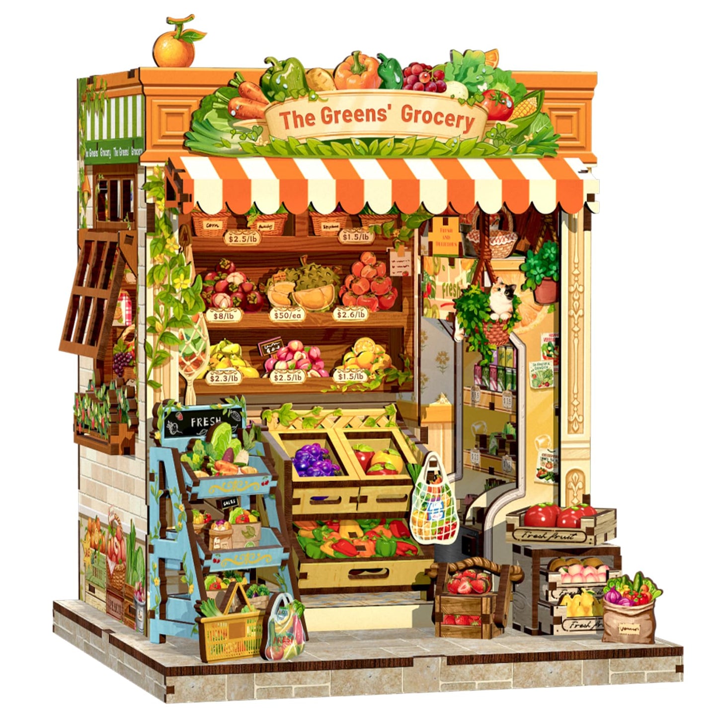 CUTEBEE Book Nook Kit – The Greens’ Grocery Miniature Dollhouse for Adults