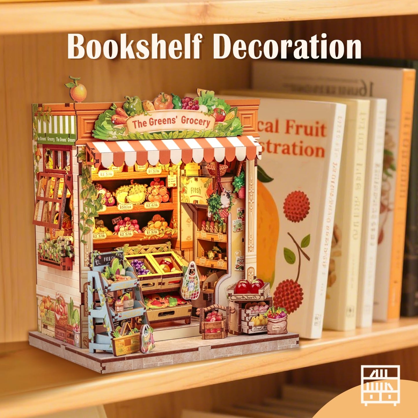 CUTEBEE Book Nook Kit – The Greens’ Grocery Miniature Dollhouse for Adults